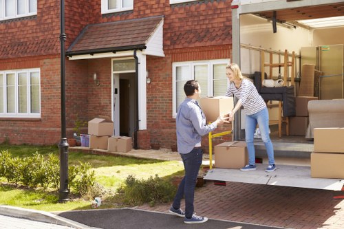 Careful moving of student belongings through a Bayswater property with stairs