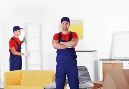 Removal team handling a move in a Bayswater residential street