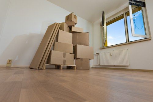 Organised moving boxes and labels for a local Bayswater property