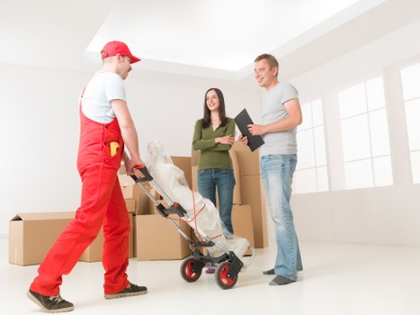 Packed furniture and boxes loaded into a moving truck in Bayswater