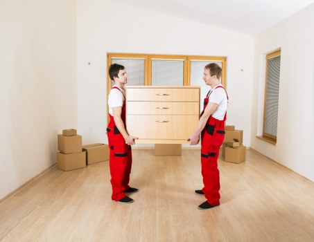 Packed boxes and household items ready for storage in Bayswater