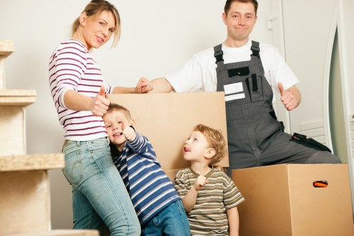 Moving truck assisting with a Bayswater business relocation